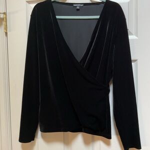 J Crew Mercantile black velvet top